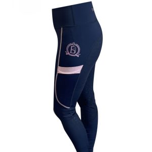 Leonora Navy Full Silicone Seat Riding Leggings